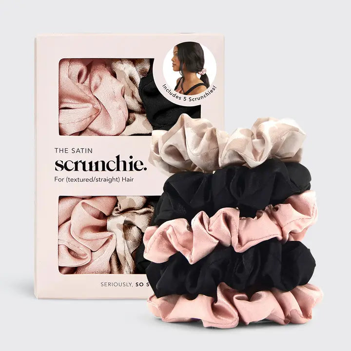 Satin Sleep Scrunchies 5pc Assorted