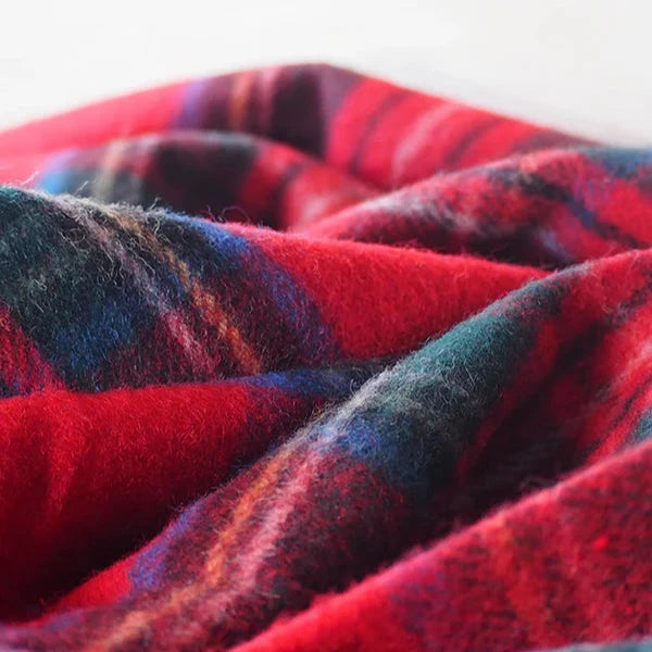 Red Plaid Throw